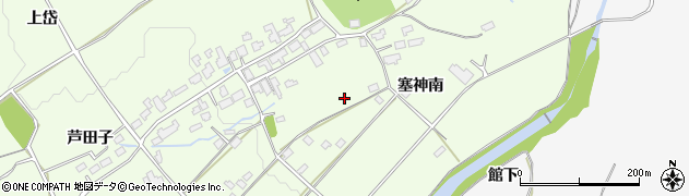 秋田県大館市芦田子（塞神南）周辺の地図