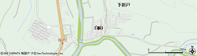 秋田県鹿角市十和田大湯（白山）周辺の地図