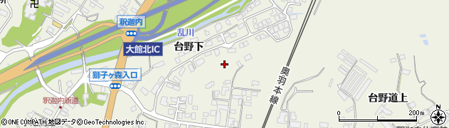 秋田県大館市釈迦内周辺の地図