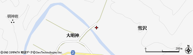 秋田県大館市雪沢大明神51周辺の地図