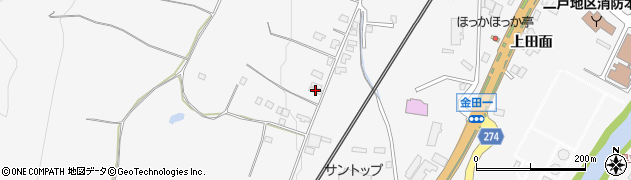 岩手県二戸市金田一上平31周辺の地図