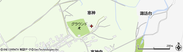 秋田県大館市芦田子（塞神）周辺の地図