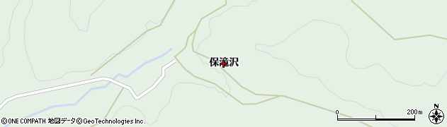 秋田県大館市山田（保滝沢）周辺の地図