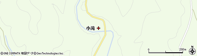 秋田県能代市二ツ井町梅内（小滝）周辺の地図