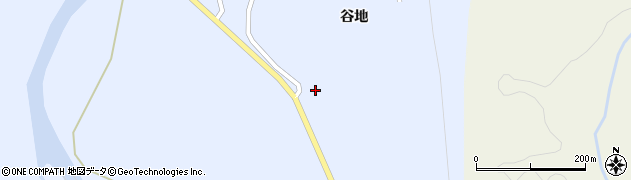 秋田県藤里町（山本郡）粕毛（谷地）周辺の地図