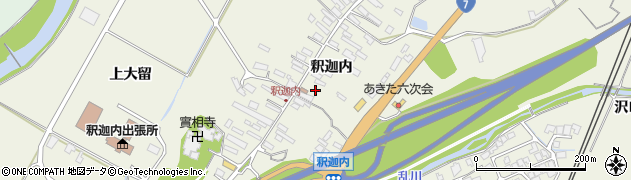秋田県大館市釈迦内釈迦内169周辺の地図