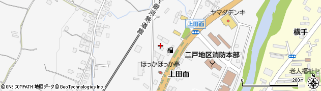 岩手県二戸市金田一上田面周辺の地図