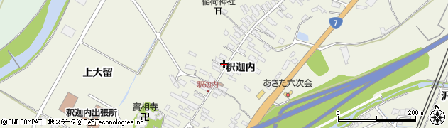 秋田県大館市釈迦内（釈迦内）周辺の地図