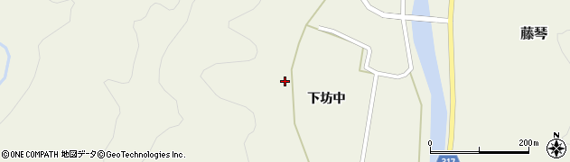 秋田県藤里町（山本郡）藤琴（坊中）周辺の地図