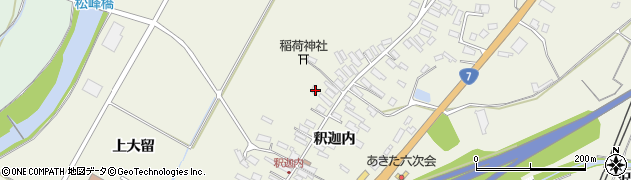 秋田県大館市釈迦内釈迦内119周辺の地図