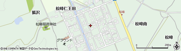 秋田県大館市松峰（西松峰）周辺の地図