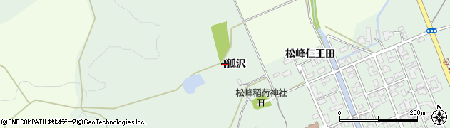 秋田県大館市松峰（狐沢）周辺の地図
