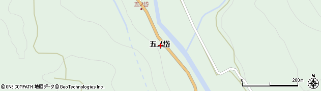 秋田県鹿角市十和田大湯（五ノ岱）周辺の地図