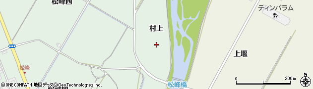 秋田県大館市松峰（村上）周辺の地図