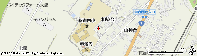 秋田県大館市釈迦内相染台周辺の地図