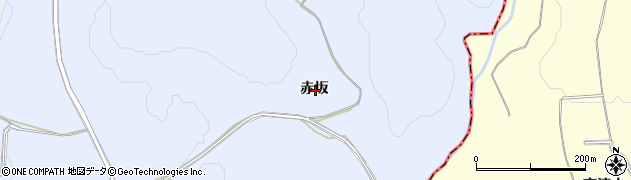 秋田県鹿角郡小坂町上向赤坂周辺の地図