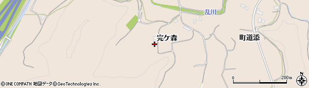 秋田県大館市商人留（完ケ森）周辺の地図