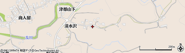 秋田県大館市商人留（清水沢）周辺の地図