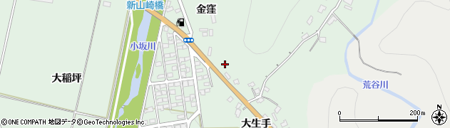 秋田県小坂町（鹿角郡）小坂（金窪）周辺の地図