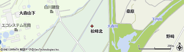 秋田県大館市松峰（松峰北）周辺の地図