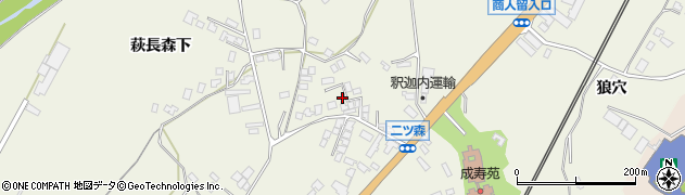 秋田県大館市釈迦内（二ツ森）周辺の地図