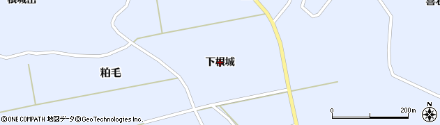 秋田県藤里町（山本郡）粕毛（下根城）周辺の地図
