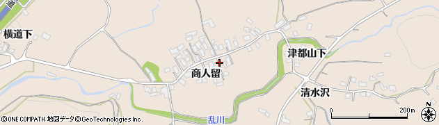 秋田県大館市商人留（商人留）周辺の地図
