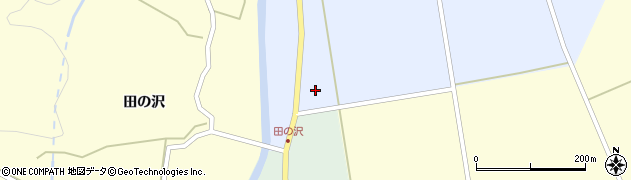 秋田県大館市山瀬周辺の地図