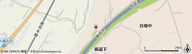 秋田県大館市商人留野崎周辺の地図