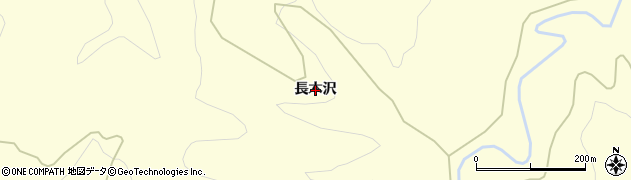 秋田県八峰町（山本郡）峰浜塙（長木沢）周辺の地図