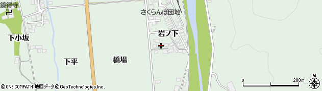 秋田県鹿角郡小坂町小坂岩ノ下107周辺の地図
