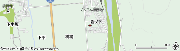 秋田県鹿角郡小坂町小坂岩ノ下105周辺の地図