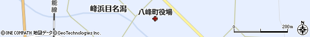 秋田県山本郡八峰町周辺の地図