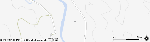 秋田県大館市雪沢（二ツ屋向）周辺の地図