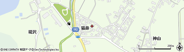秋田県大館市花岡町猫鼻44周辺の地図