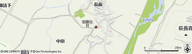 秋田県大館市釈迦内長面周辺の地図