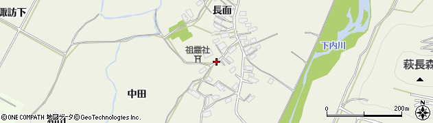 秋田県大館市釈迦内（長面）周辺の地図