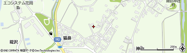 秋田県大館市花岡町猫鼻55周辺の地図