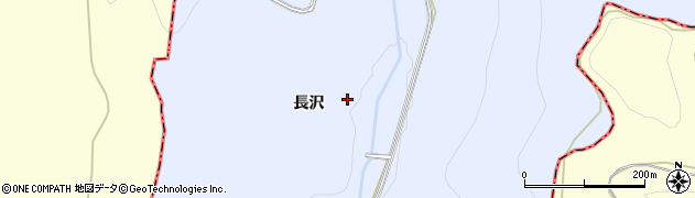 秋田県小坂町（鹿角郡）上向（長沢）周辺の地図