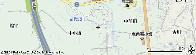 秋田県小坂町（鹿角郡）小坂（中小坂）周辺の地図