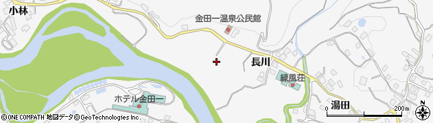 岩手県二戸市金田一（長川）周辺の地図