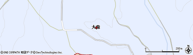 秋田県鹿角郡小坂町上向大森周辺の地図