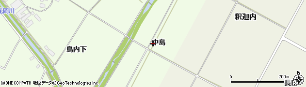 秋田県大館市花岡町中島周辺の地図