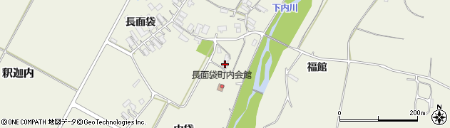 秋田県大館市釈迦内（中袋）周辺の地図
