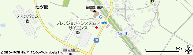 秋田県大館市花岡町（前田）周辺の地図