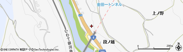 岩手県二戸市金田一段ノ越周辺の地図
