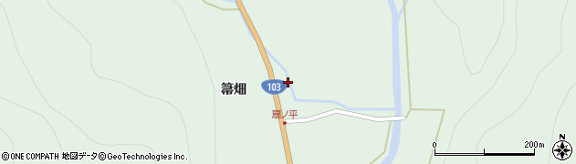 秋田県鹿角市十和田大湯（箒畑）周辺の地図