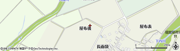 秋田県大館市釈迦内（屋布後）周辺の地図