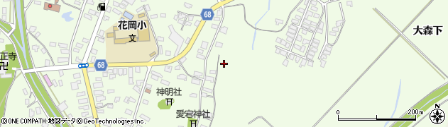 秋田県大館市花岡町（鳥内）周辺の地図