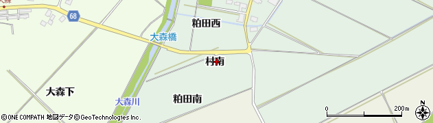 秋田県大館市粕田村南16周辺の地図